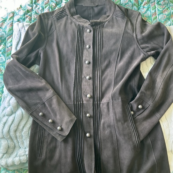 Gino’s Grey Suede jacket size small GUC - Picture 5 of 7